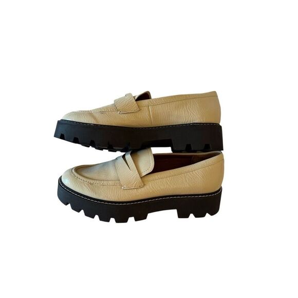 Franco Sarto Womens Beige Leather Round Toe Slip On Loafers Shoes Size 8.5 - Picture 9 of 14